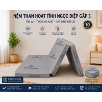 Nệm Foam Than Hoạt Tính Ngọc Điệp Gấp 3