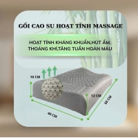 Gối Cao Su Thiên Nhiên Massage Than Hoạt Tính