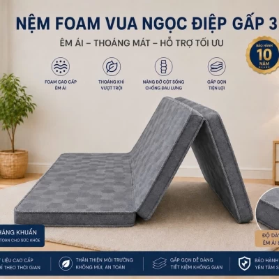 Nệm Foam Vua Ngọc Điệp Gấp 3