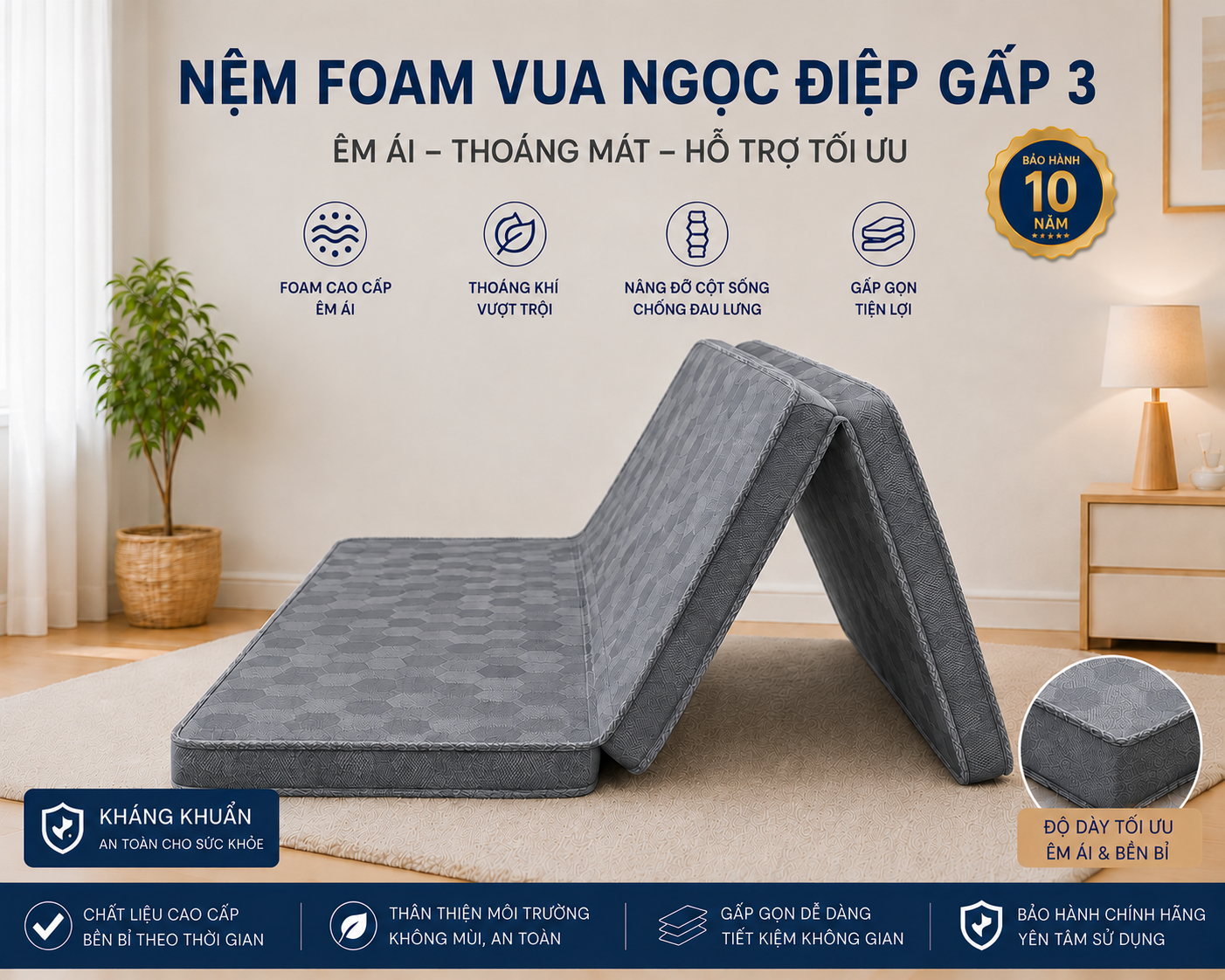 Công nghệ điều hòa thân nhiệt và kháng khuẩn tối ưu